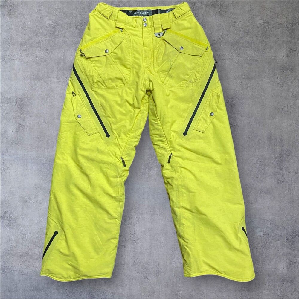 Oakley Vintage Y2K Baggy Thinsulate Adjustable Snow Yellow Pants Men's Size Med